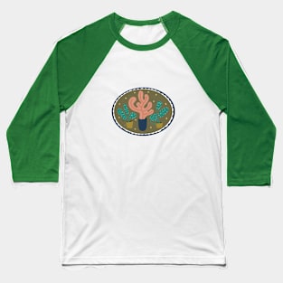 Cameo design with home plants in pots Baseball T-Shirt